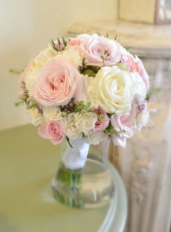 pastel theme bridal bouquet