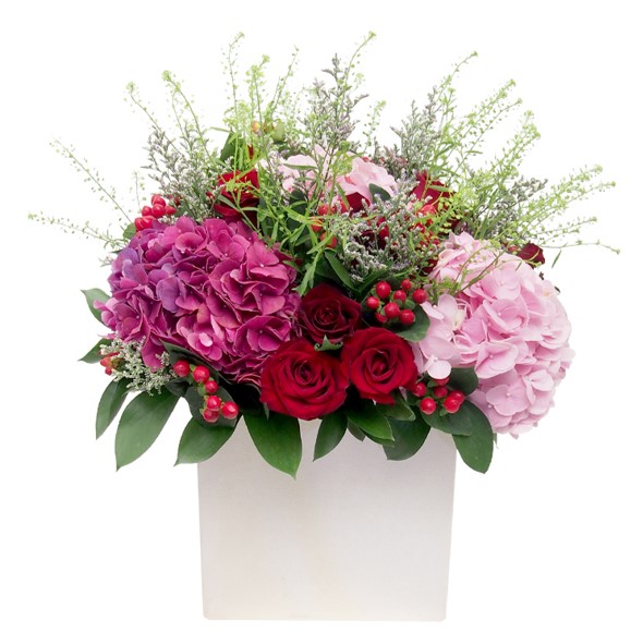 birthday flower box pink
