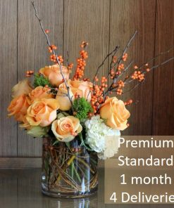 Premium flower subscription 1 month 4 deliveries