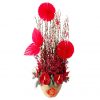 red cny flower orchid anthurium