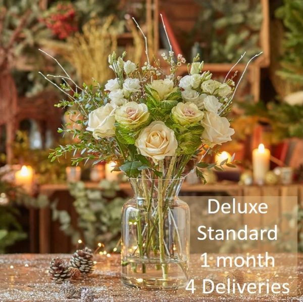 deluxe flower subscription 1 month 4 deliveries