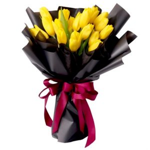korea 20 yellow tulip theme bouquet