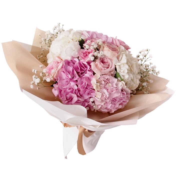 rose and hydrangea Birthday flowersbouquet
