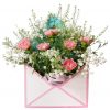 flower envelope pink carnation