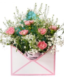flower envelope pink carnation