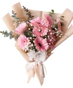 7 pink gerbera bouquet