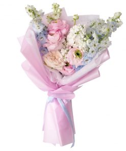 pink ranunculus bouquet (6)